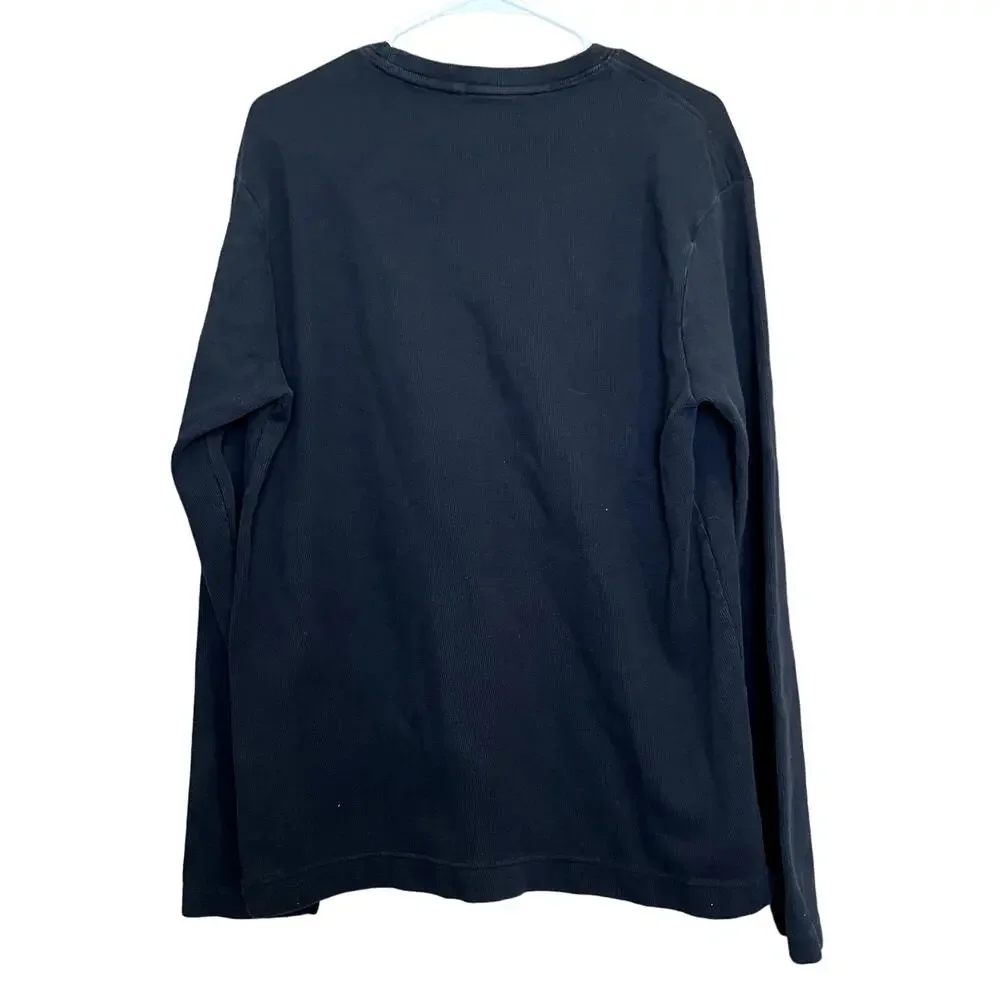 Point‎ Zero Y2K Long Sleeve Pullover T-Shirt Size XL Black Crew Neck 100% Cotton - Picture 2 of 9